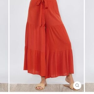 Hayden Women's Wide Leg Pants in Rust